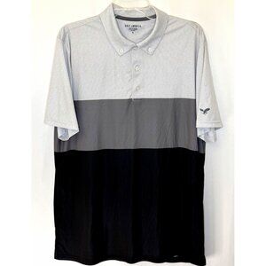 Golf Of America Polo Men’s Large Grey/Black Performance Shirt